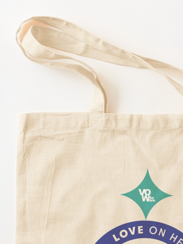 Thumbnail 3 of 5, Tote Bag, I See A World Where No Child Is Ever A Bride (Teal Ring) designed and sold by VOWforGirls.