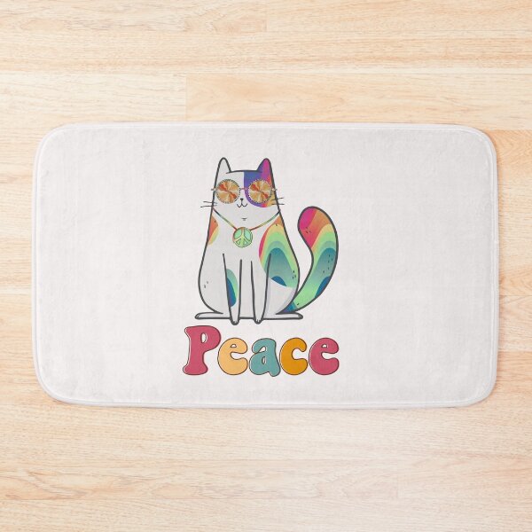 Item preview, Hippie Peace Kitty  designed and sold by HappyLifeCreate.