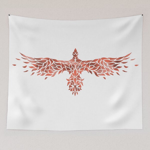 Item preview, big bird mosaic pattern red designed and sold by octo-PS.