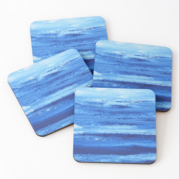 Item preview, Blue Peaceful Sky and Sea Abstract Contemporary Art Decor designed and sold by Irina Sztukowski.