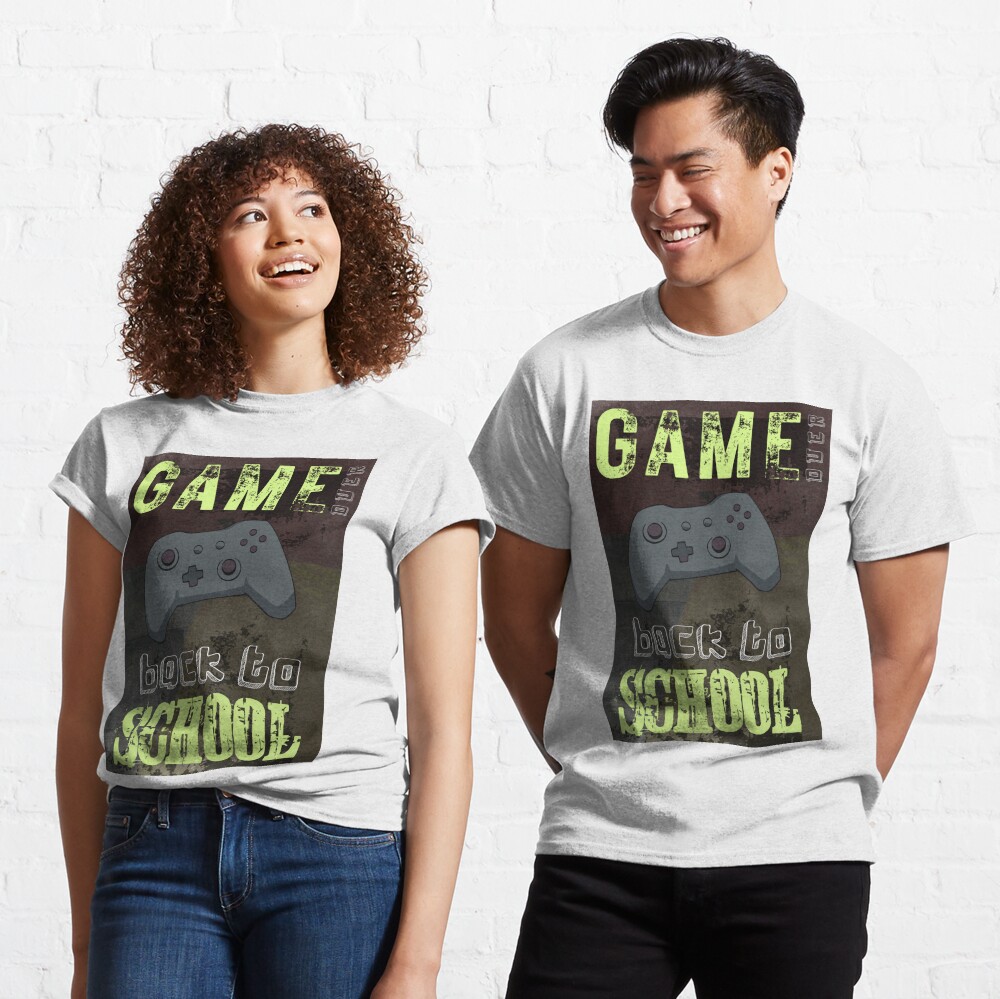 Game Over Back to School- Fun Cool Gamer Meme That Will Tickle Your  Joystick Essential T-Shirt for Sale by JuxtaJoy Studios