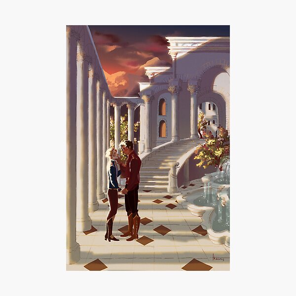 Kiss by the Colonnades Photographic Print