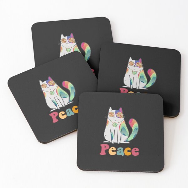 Item preview, Hippie Peace Kitty  designed and sold by HappyLifeCreate.
