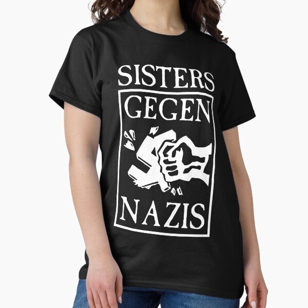 Vista previa del artículo con la obra «Diseño anti-nazi de The Sisters of Mercy 90'», diseñado y vendido por Necromantica.