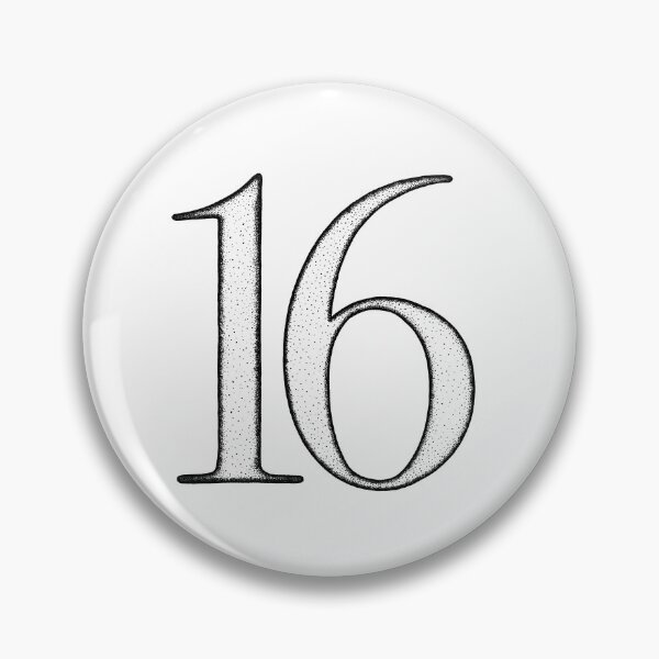 Item preview, Dotart/Dotwork illustration of Number 16 designed and sold by MagnetitaBySil.