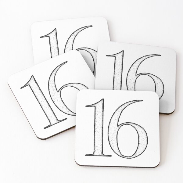 Item preview, Dotart/Dotwork illustration of Number 16 designed and sold by MagnetitaBySil.