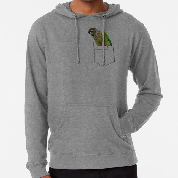 Extremely Cute Conure Sitting in Your Pocket! Lightweight Hoodie