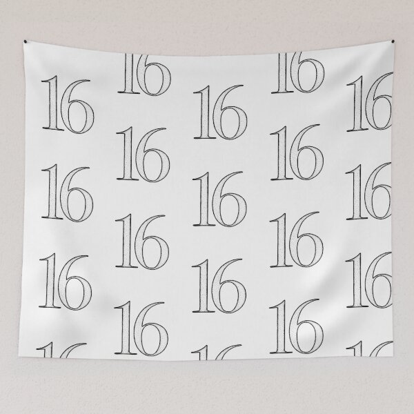 Item preview, Dotart/Dotwork illustration of Number 16 designed and sold by MagnetitaBySil.