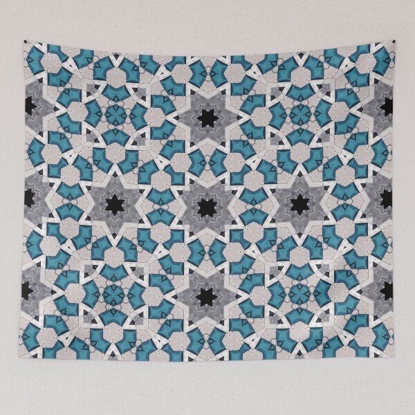 Item preview, Turquoise Tiles Mosaic Pattern  by Jenny Meehan 2 designed and sold by Jenny Meehan Art Prints and Patterns  .
