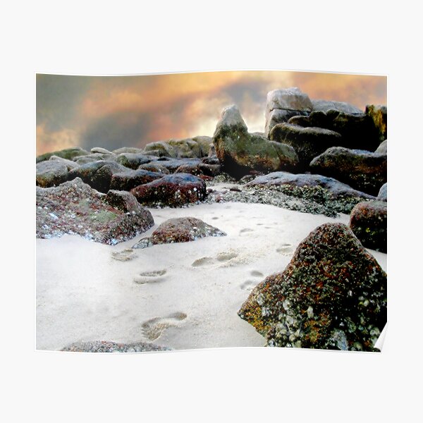 Footsteps in the Sand, v.2, Edit E Poster