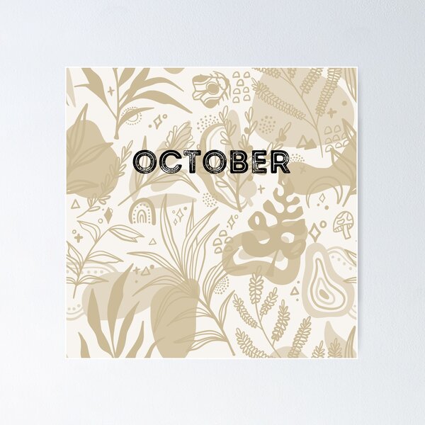 Item preview, Floral October, October Anniversary, October Birthday, Floral October Designs- designed and sold by bartdesigner.