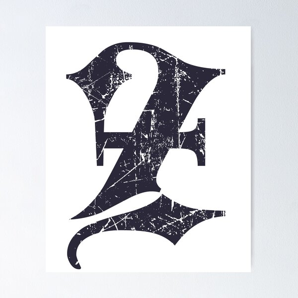 Blackletter type letter A Poster for Sale by Adam Dolanský