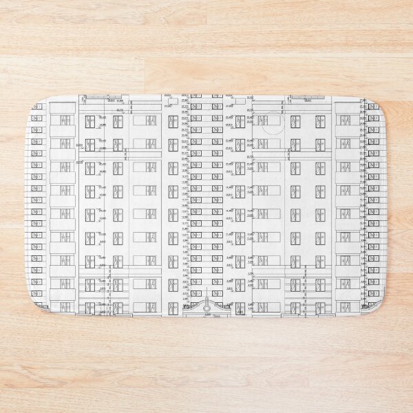Item preview, Multistory building facades, detailed architectural technical drawing, vector blueprint designed and sold by Familyshmot.