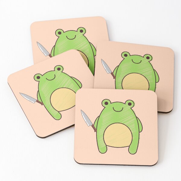 Item preview, Cute Cartoon Kawaii Frog holding knife | adorable knife animals | Japanese Kawaii aesthetic | Kawaii knife Frog | Froggy knife | Chibi kawaii frog and mushrooms designed and sold by Saffire6.