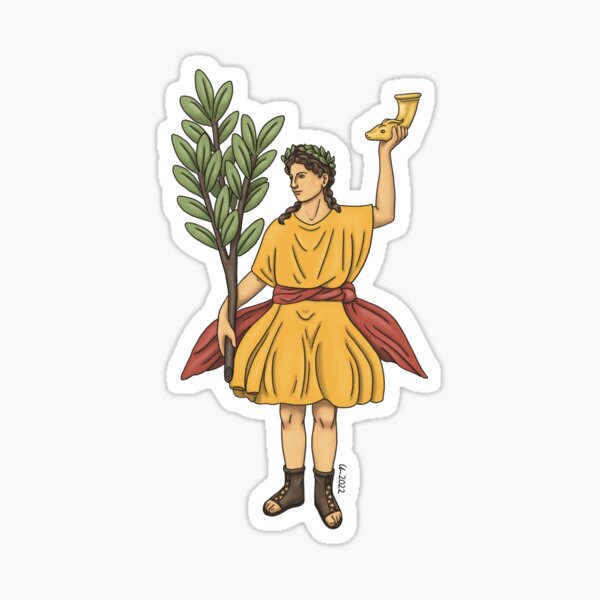 Item preview, Roman Lar - guardian deity of the crossroads designed and sold by CloudyCreativa.