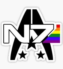 Mass Effect N7 Alliance Gay Pride Sticker Sticker