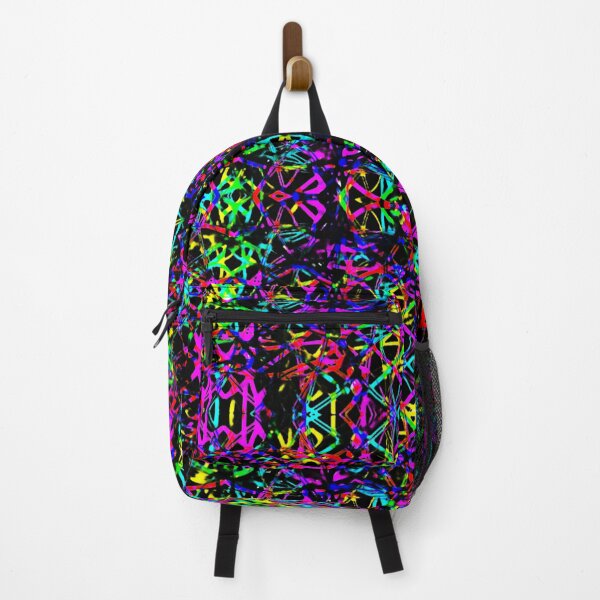 Item preview, Black & Neon Kaleidoscope Pattern - Colorful - Rainbow Neon designed and sold by SayWhatYouFeel.