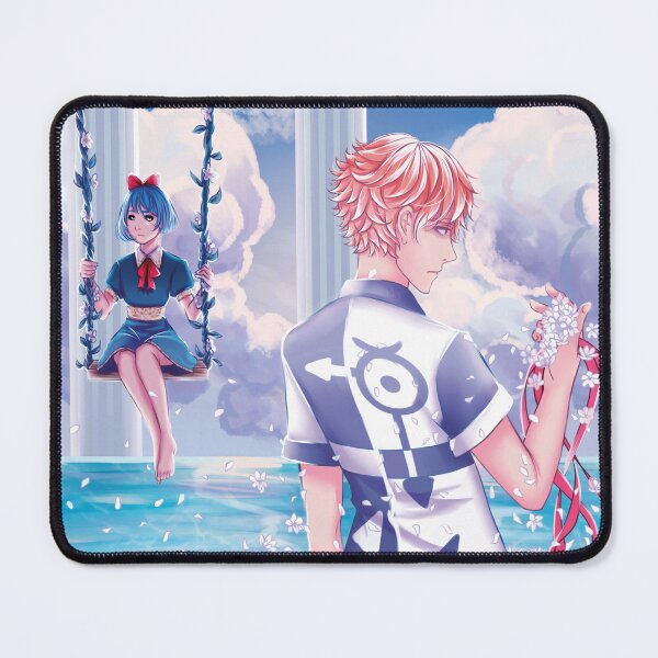 Item preview, Boy and girl on a swing on the water anime designed and sold by NakuriNiwa.