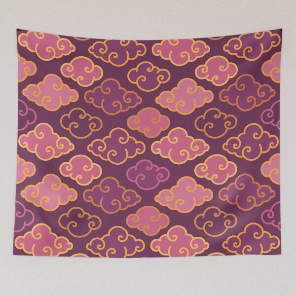 Item preview, Traditional Oriental Clouds - Chinese and Japanese Clouds Pattern in Purple designed and sold by Ayoub14.