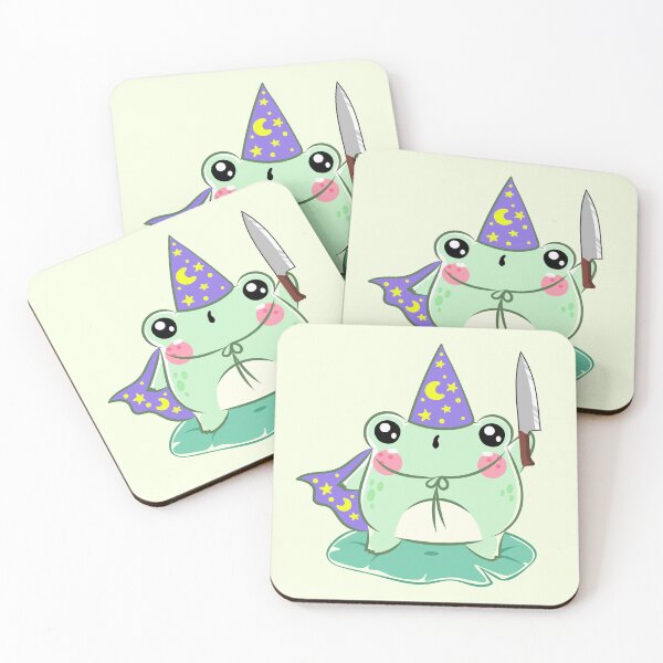Item preview, Cute Cartoon Kawaii Frog holding knife | adorable knife animals | Japanese Kawaii aesthetic | Kawaii knife Frog | Froggy knife | Chibi kawaii frog and mushrooms designed and sold by Saffire6.