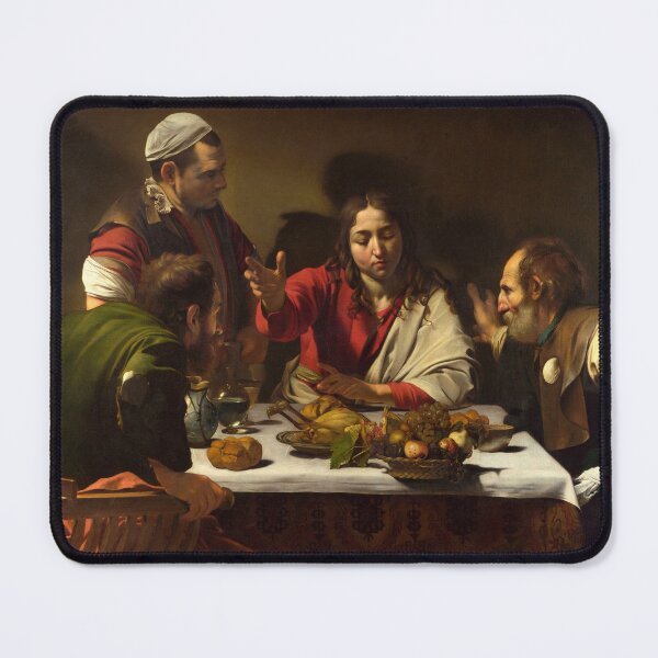 Item preview, The Supper at Emmaus | Caravaggio | 1601 Renaissance Gospel Biblical Jesus Christ Art designed and sold by CJET.