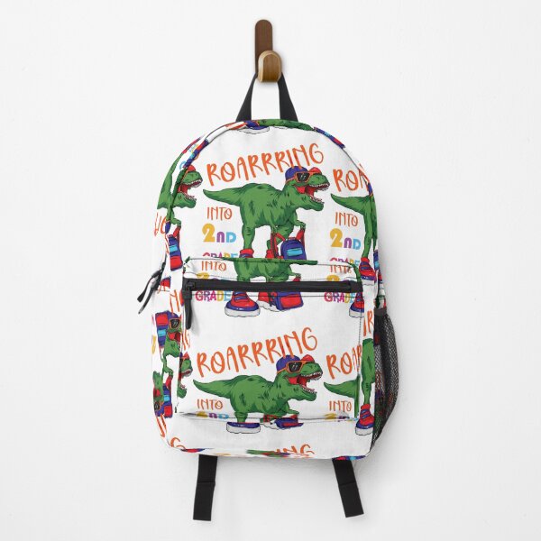 Item preview,  Roaring into 2nd grade Dinosaur wearing a backpack and his sunglasses designed and sold by 3ML.