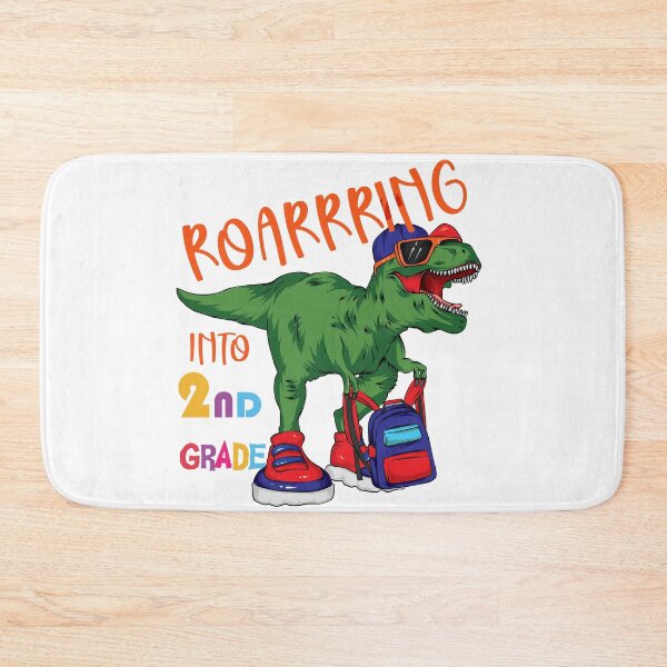 Item preview,  Roaring into 2nd grade Dinosaur wearing a backpack and his sunglasses designed and sold by 3ML.