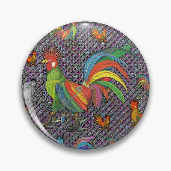 Item preview, Punky Rooster Rings & Purple-4 (FSBG-PMC1) designed and sold by AJLeibengeist.