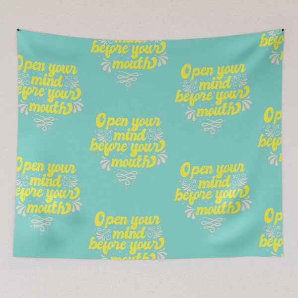 Item preview, Open Your Mind Before Your Mouth Sarcasm Quote designed and sold by Assla ⭐⭐⭐⭐⭐.
