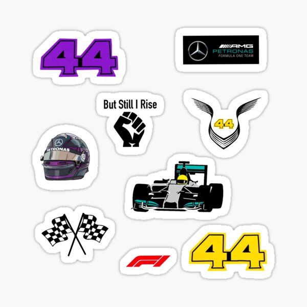 Ensemble d'autocollants de voiture Lewis Hamilton 44 f1 Sticker