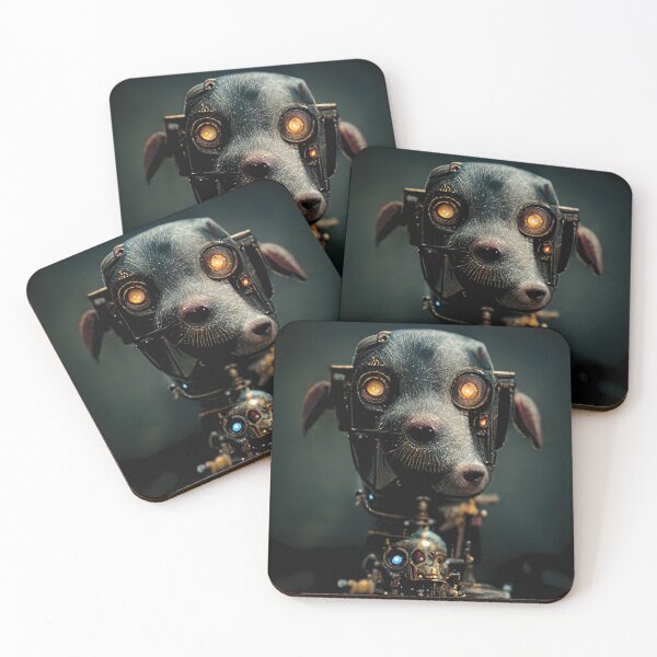 Item preview, Robot Animal Cyborg Dog  | Science Fiction Art designed and sold by TMBTM.