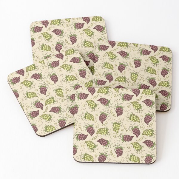 Item preview, Wine Grapes Red Green Pattern designed and sold by Draculaura2009.