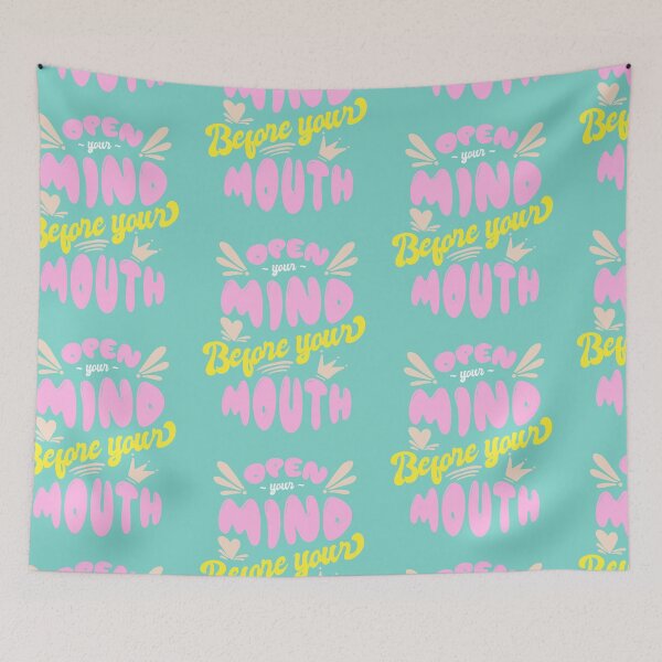 Item preview, Open Your Mind Before Your Mouth Sarcasm Quote designed and sold by Assla ⭐⭐⭐⭐⭐.