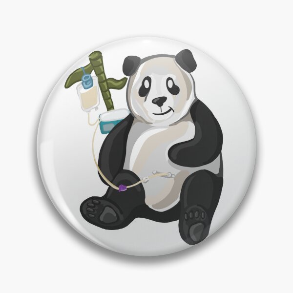 Artikel-Vorschau von Panda mit G-Tube und Ernährungspumpe, designt und verkauft von InclusiveDinos.