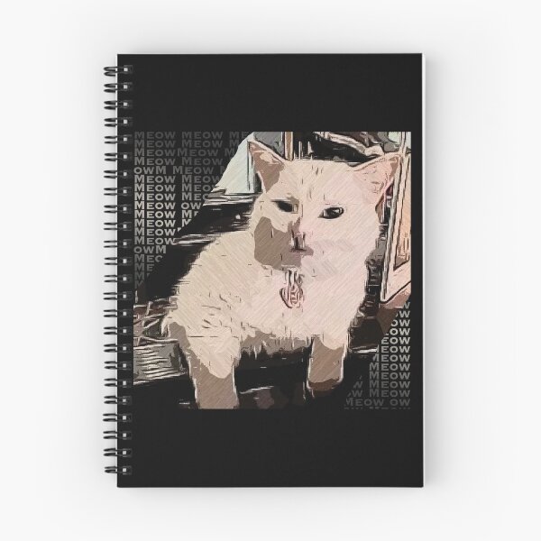 Item preview, Famous Popular meme Cat OIL PAINTING style Artwork With MEOW Typography designed and sold by M-Osamah.