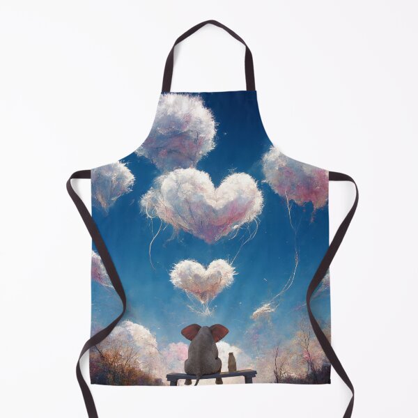 Item preview, elephant and dog look at fluffy clouds designed and sold by Mike Kiev art.