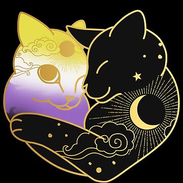 Artwork thumbnail, Nonbinary Celestial Cat Heart by Clara Hollins