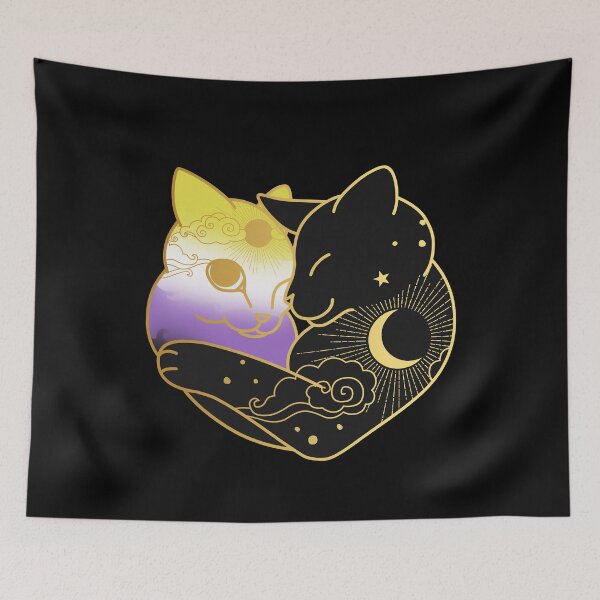 Item preview, Nonbinary Celestial Cat Heart designed and sold by Clara Hollins.