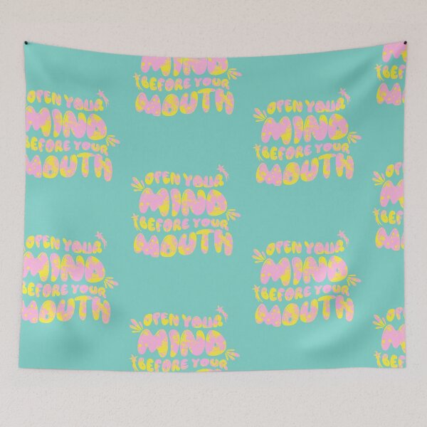 Item preview,  Open Your Mind Before Your Mouth Sarcasm Quote designed and sold by Assla ⭐⭐⭐⭐⭐.