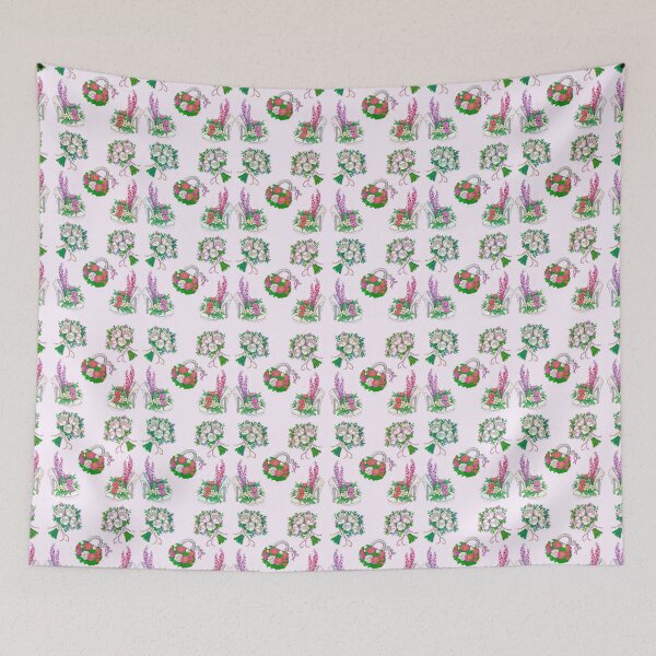 Item preview, Wedding Flowers And Locker Seamless Pattern Design designed and sold by Narkusdesign.