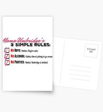 Mama Umbridge's Three Simple Rules Postcards