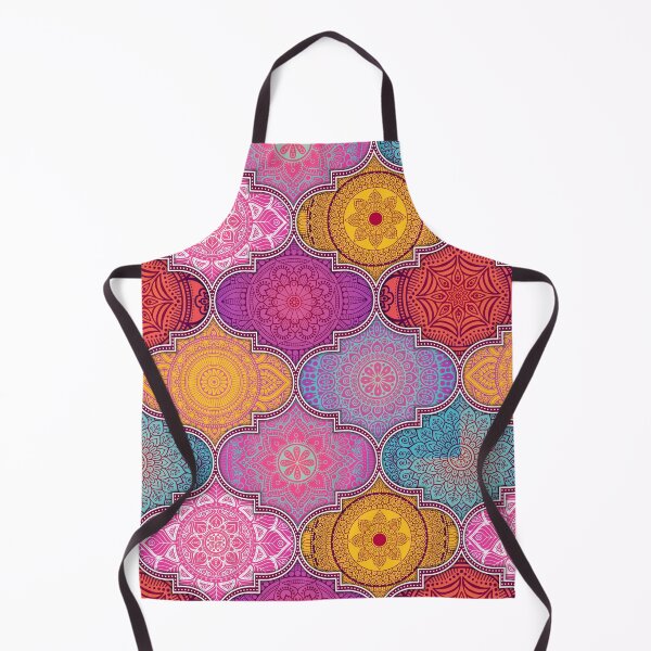 Item preview, Colorful Ethnic Indian Abstract Floral Tiles pattern designed and sold by Art-by-Geoff.