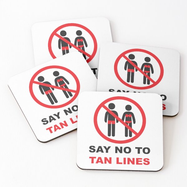 Item preview, Say No To Tan Lines - No Stroke Black/Red Text designed and sold by NudeLeaseOnLife.