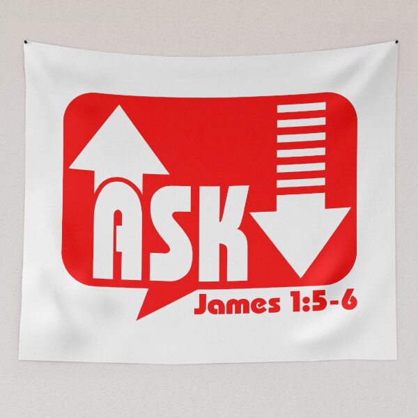 Item preview, Ask James 1:5-6 New Testament Christian designed and sold by Deep End Design.