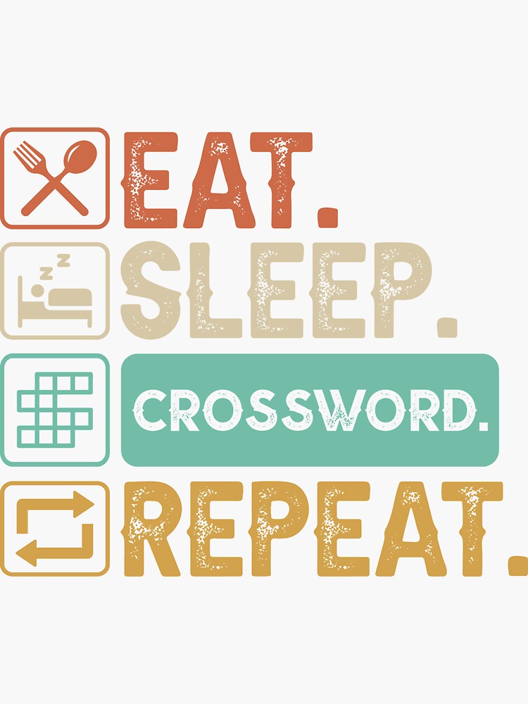 quot Crossword Fan Sticker quot Sticker for Sale by Sticker chan Redbubble