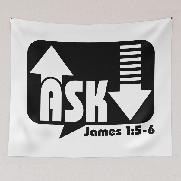 Item preview, Ask James 1:5-6 New Testament Christian designed and sold by Deep End Design.