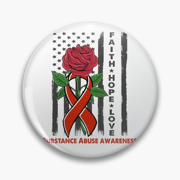 Item preview, Faith Hope Love Substance Abuse Awareness American Flag designed and sold by Kohend.