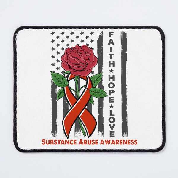 Item preview, Faith Hope Love Substance Abuse Awareness American Flag designed and sold by Kohend.