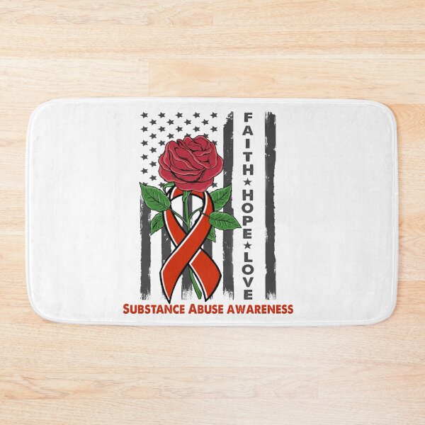 Item preview, Faith Hope Love Substance Abuse Awareness American Flag designed and sold by Kohend.