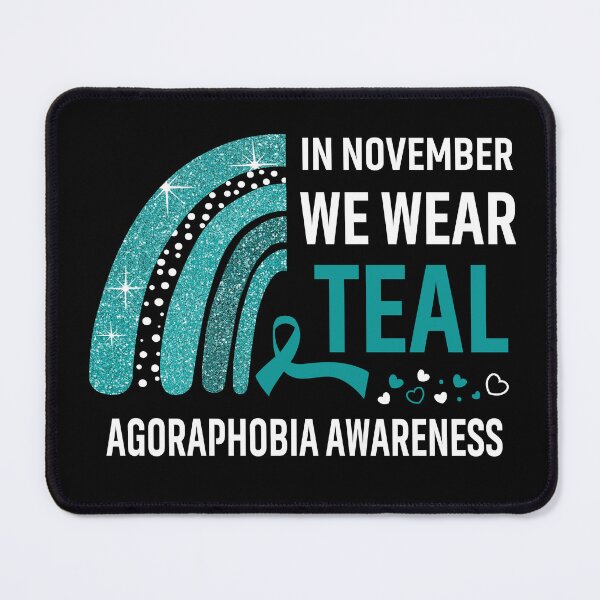 Item preview, Rainbow In November We Wear Teal Agoraphobia Awareness designed and sold by Mnrshirley.